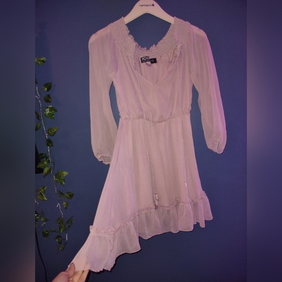 YOINS Dresses & Skirts - Women's Pastel Pink Ruffled Boho Dress - Size S